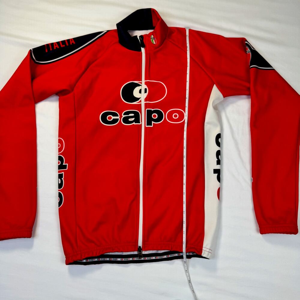 Capo Italia Cycling Jacket Red Men's Large GS Italy Road Bike Jersey Sportswear - Picture 3 of 16